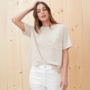 Jenni Kayne Vintage Pocket Tee - Oatmeal